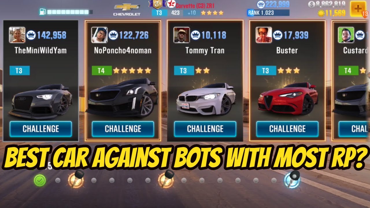 CSR 2 | Which Car gives most RP against Bots? | Live Races