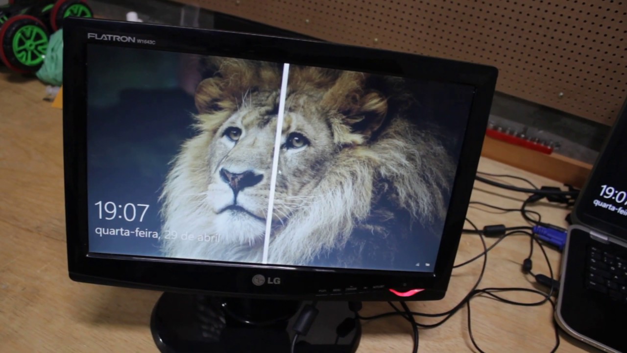 Monitor LG Flatron W1643C - Problema no LCD - Tentativa frustrada de conserto.