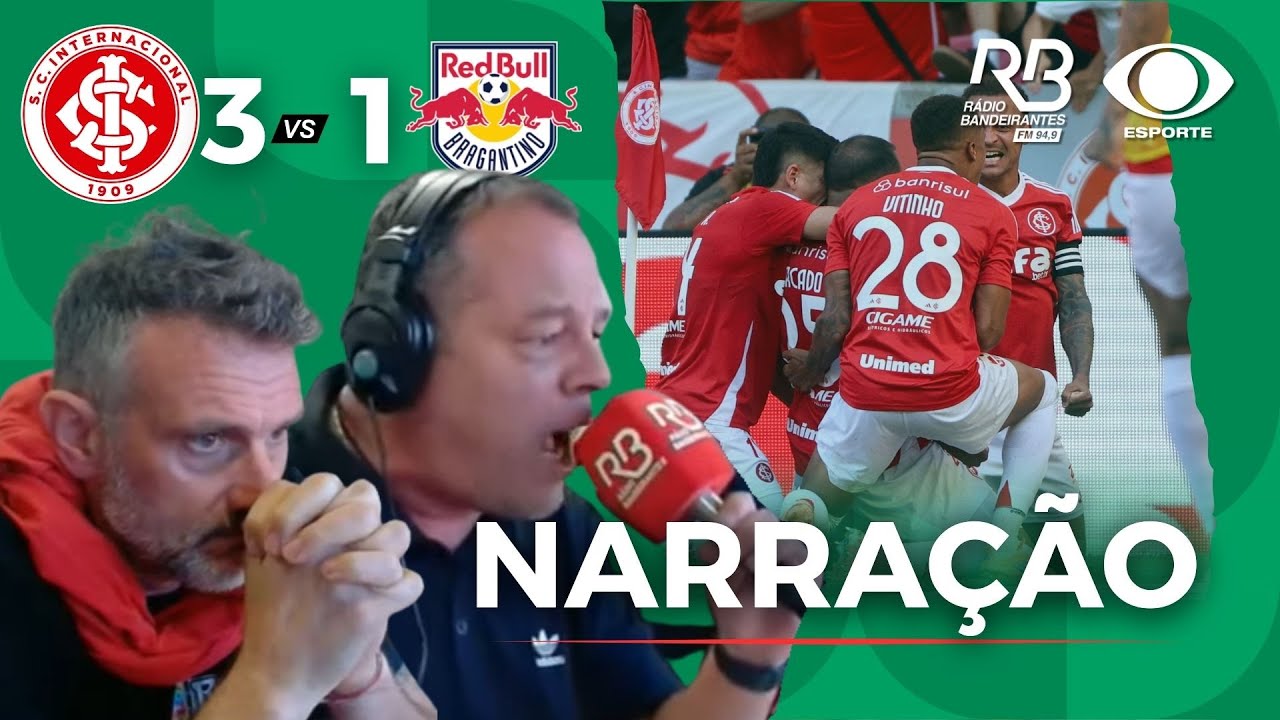 GOLS DE INTER 3X1 BRAGANTINO | NARRAÇÃO DE DANIEL OLIVEIRA | RÁDIO BANDEIRANTES POA