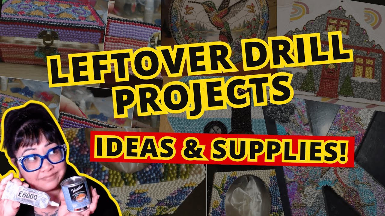 13 AWESOME & unique projects to do with leftover diamond painting drills | Ideas & supplies needed