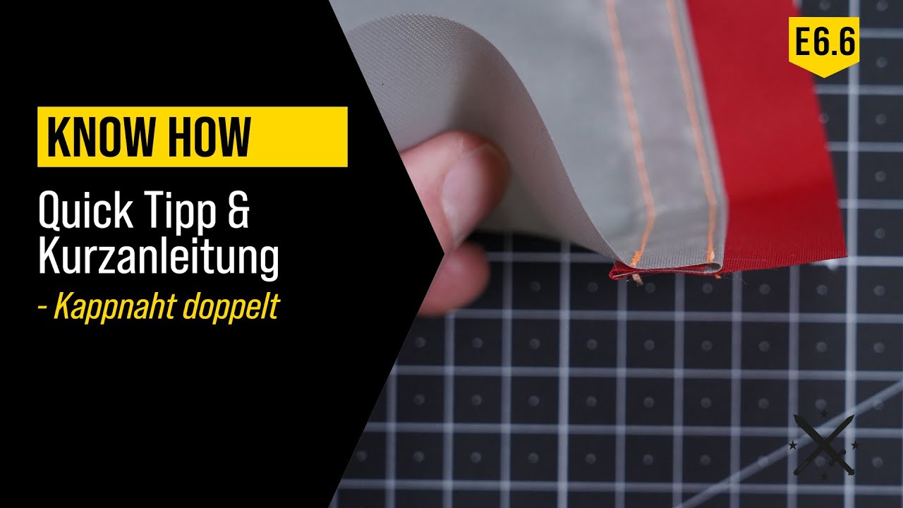 Kappnaht - doppelt gefaltet - How to Make - E6.6 - TACTICALTRIM #cordura #palstex #xpac