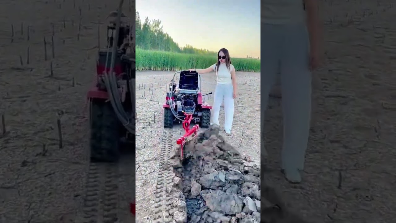 Effortless Farming Smart Remote Control Mini Plow in Action