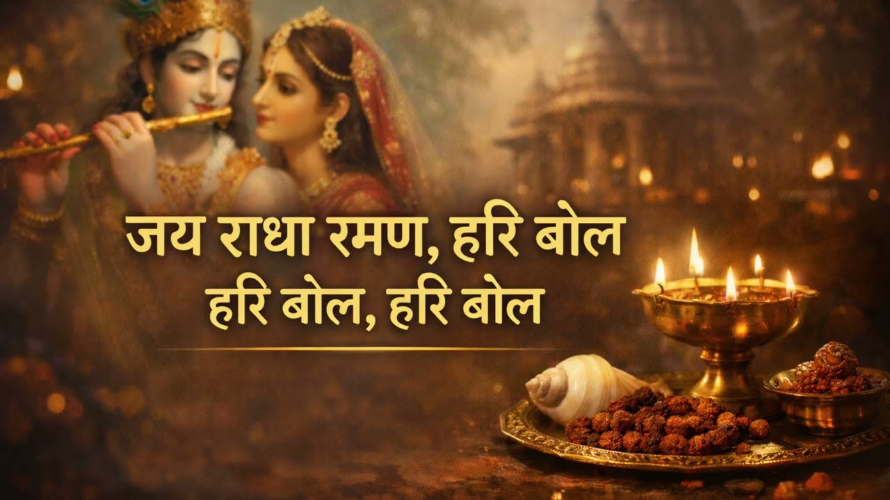 Jai Radha Raman Hari Bol 🙏 Powerful Krishna Kirtan | 5 Minute Devotional Chant | Peaceful Bhajan