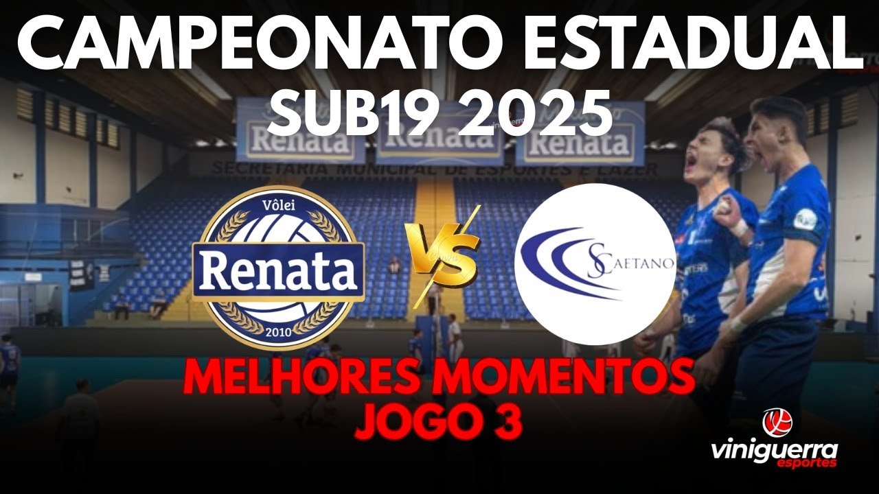 💥VÔLEI RENATA VS SÃO CAETANO Melhores Momentos Jogo 3 - Campeonato Estadual Sub19