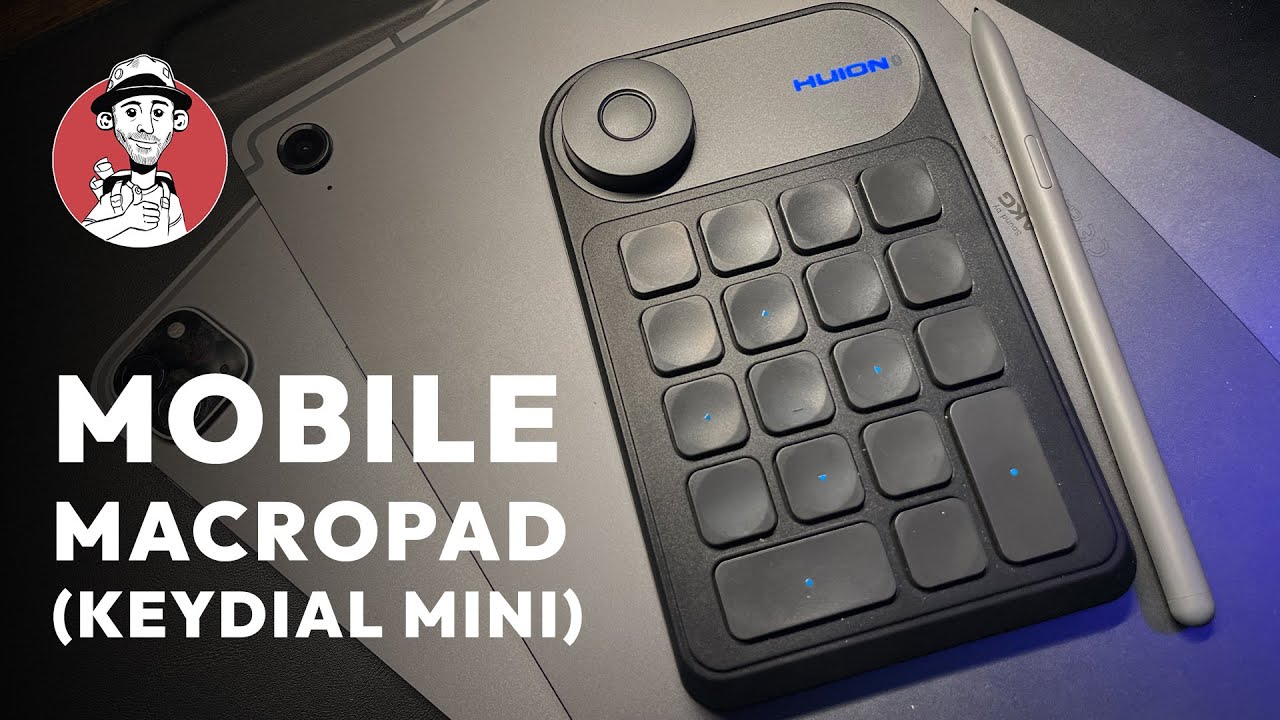 Testing the Huion Keydial Mini on iPad and Android - digital art shortcut remote