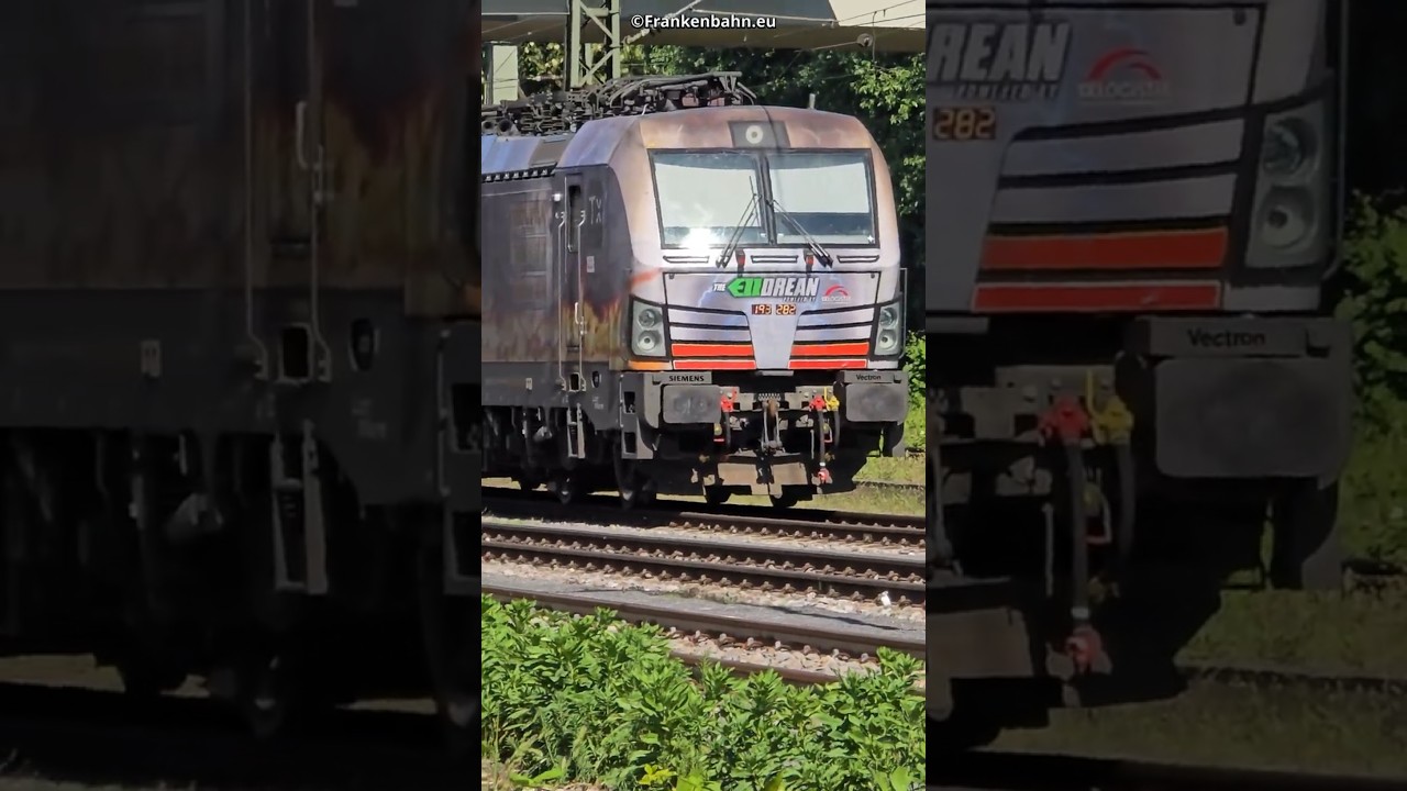 Vectron BR193 282 ELLorean Design TX Logistik Karlsruhe Güterumgehungsbahn Taschenwagen 
