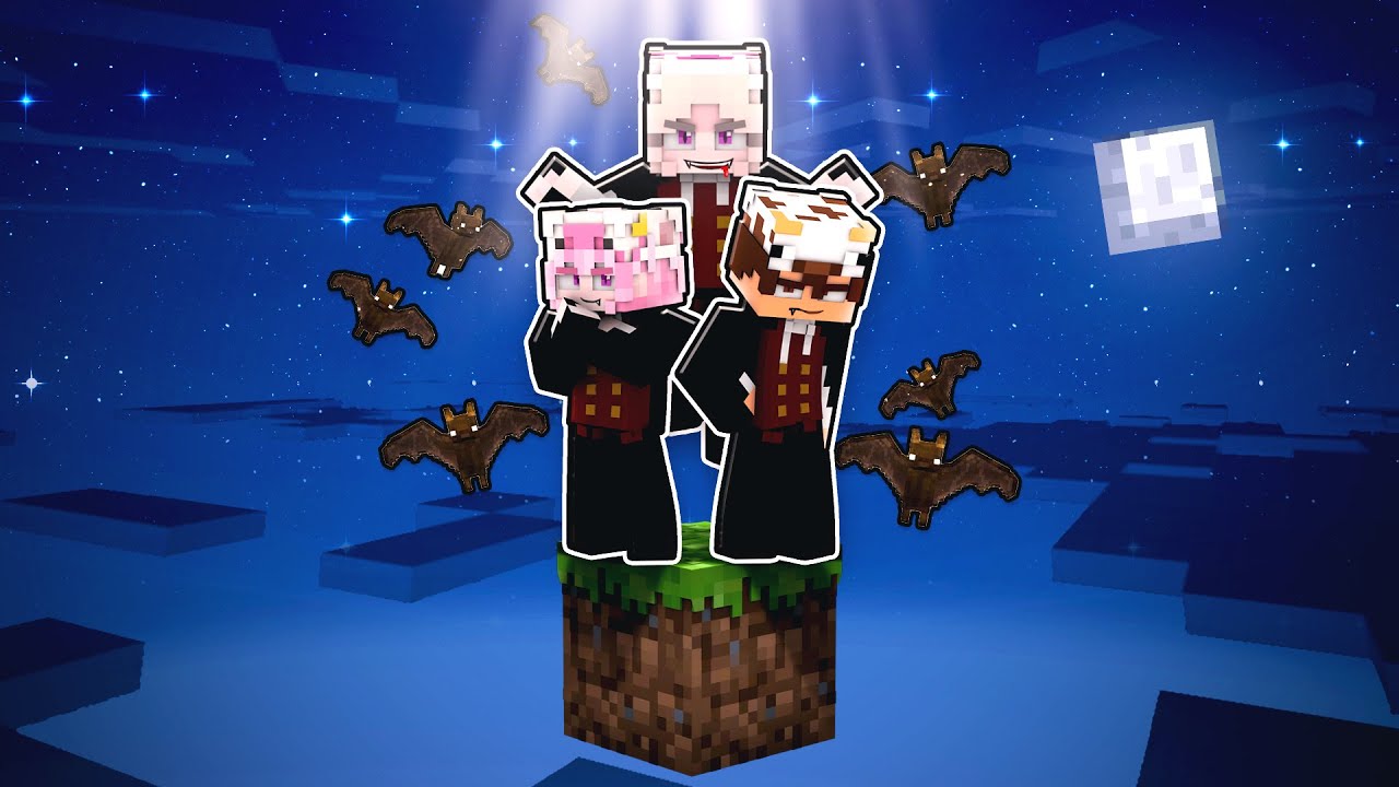 MOMON MOOCI & MILO TERJEBAK DI SKYBLOCK TAPI KITA BERUBAH JADI VAMPIRE