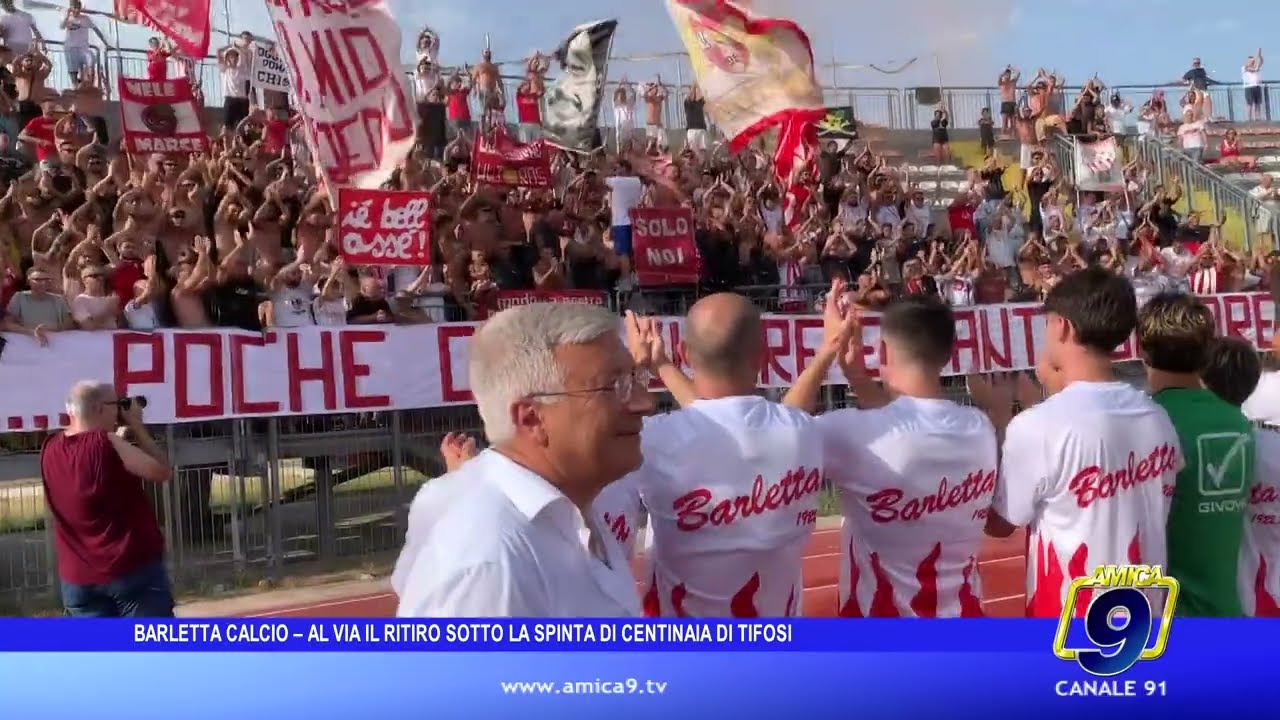 Barletta Calcio - Al via il ritiro sotto la spinta di centinaia di tifosi