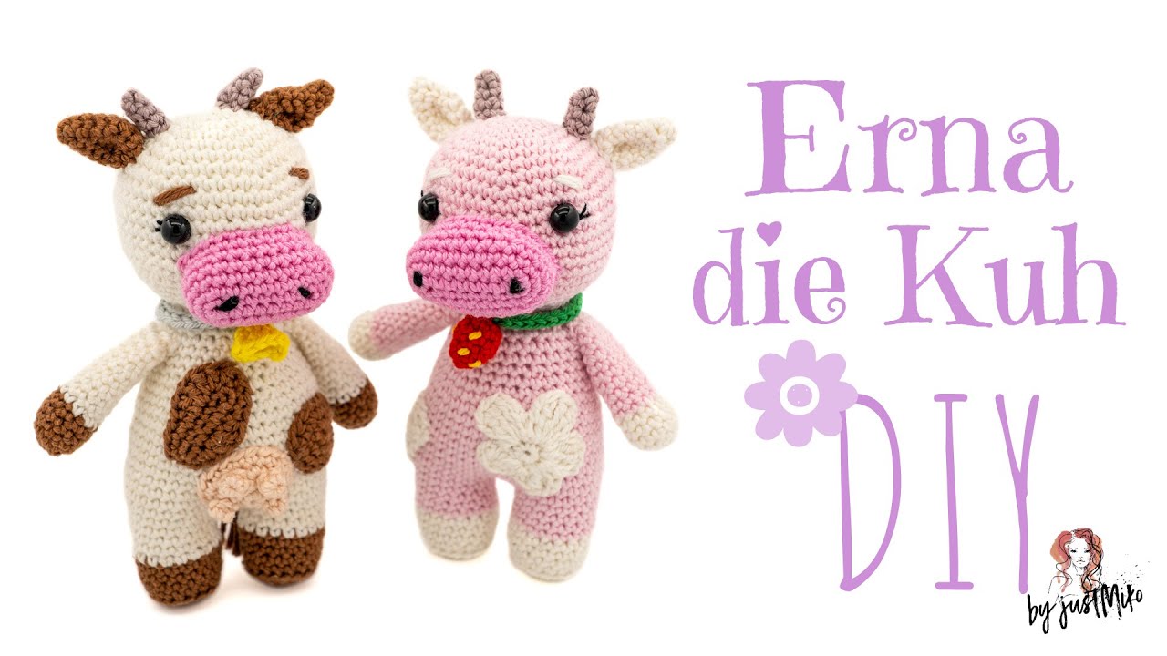 Erna die Kuh häkeln 🍬 *Do it Yourself* Amigurumi by justMiko