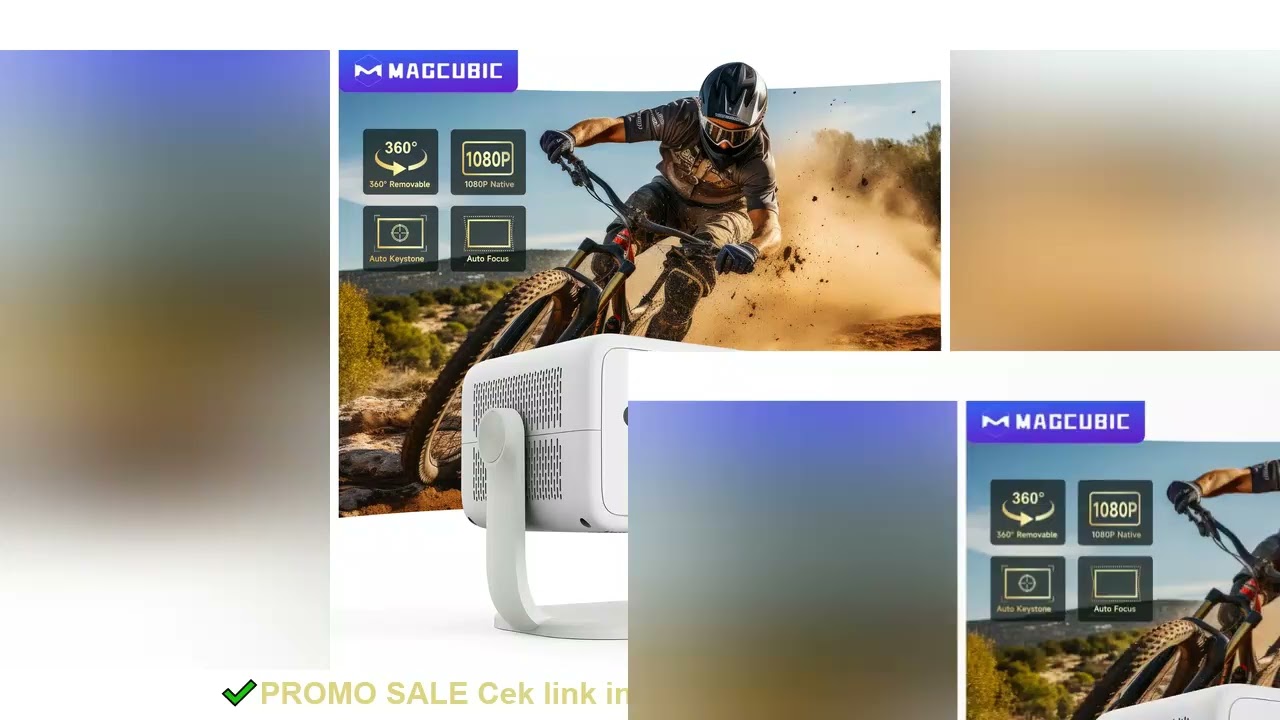 Magcubic 8K L018 Projector 650ANSI Native 1080P Auto Focus & Keystone 360 Rotate Android 14 BT 5.4 W