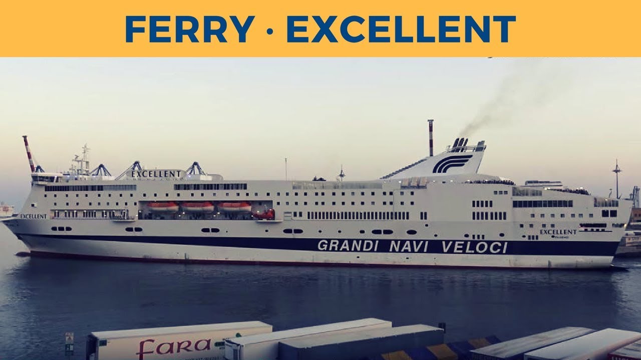 Departure of ferry EXCELLENT in Genoa (GNV)