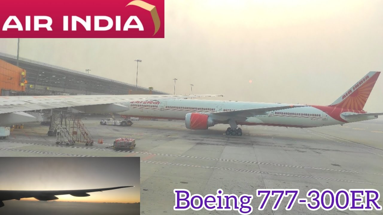 Air India Boeing 777-300ER | Take off from Delhi | Indira Gandhi International Airport | Golden Hour