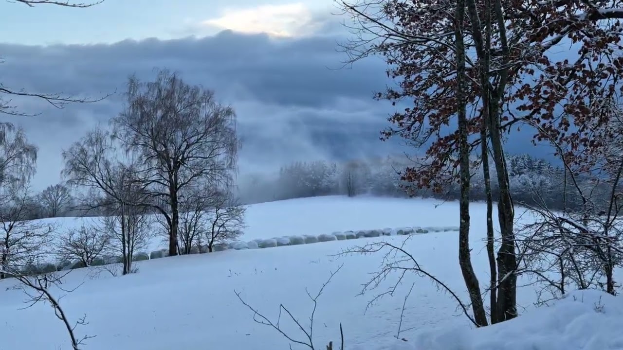 Lange Wanderung durch den Schnee