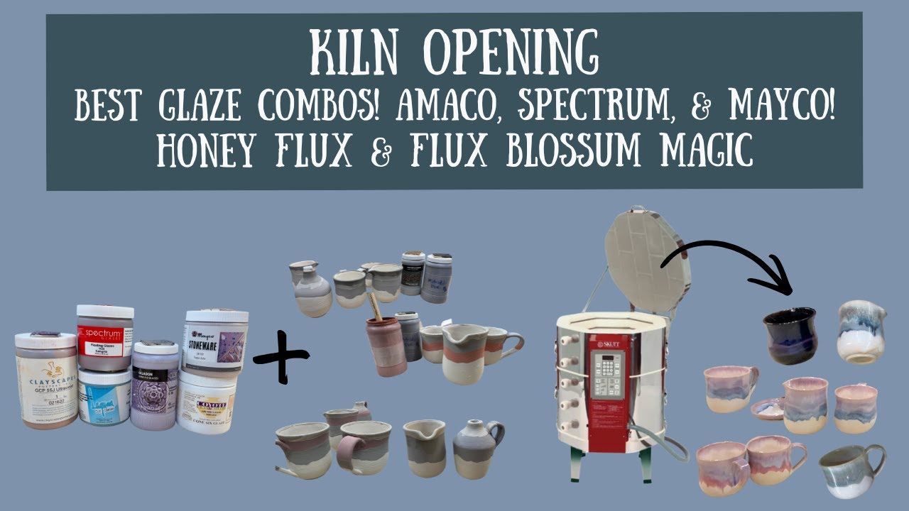 Kiln Opening -  Great glaze combos with Honey Flux and Flux Blossom - Too good not to share!