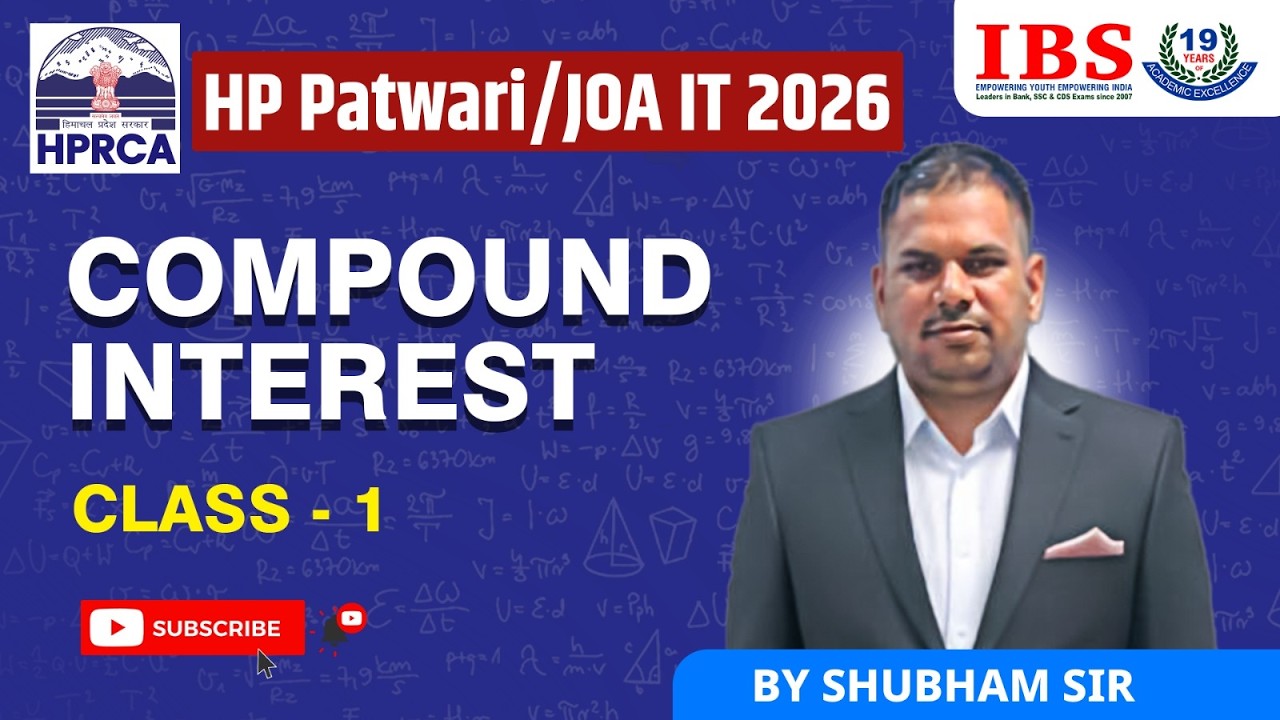 HP Patwari/JOA IT 2026 | Compound Interest | Class 1 | Watch Now