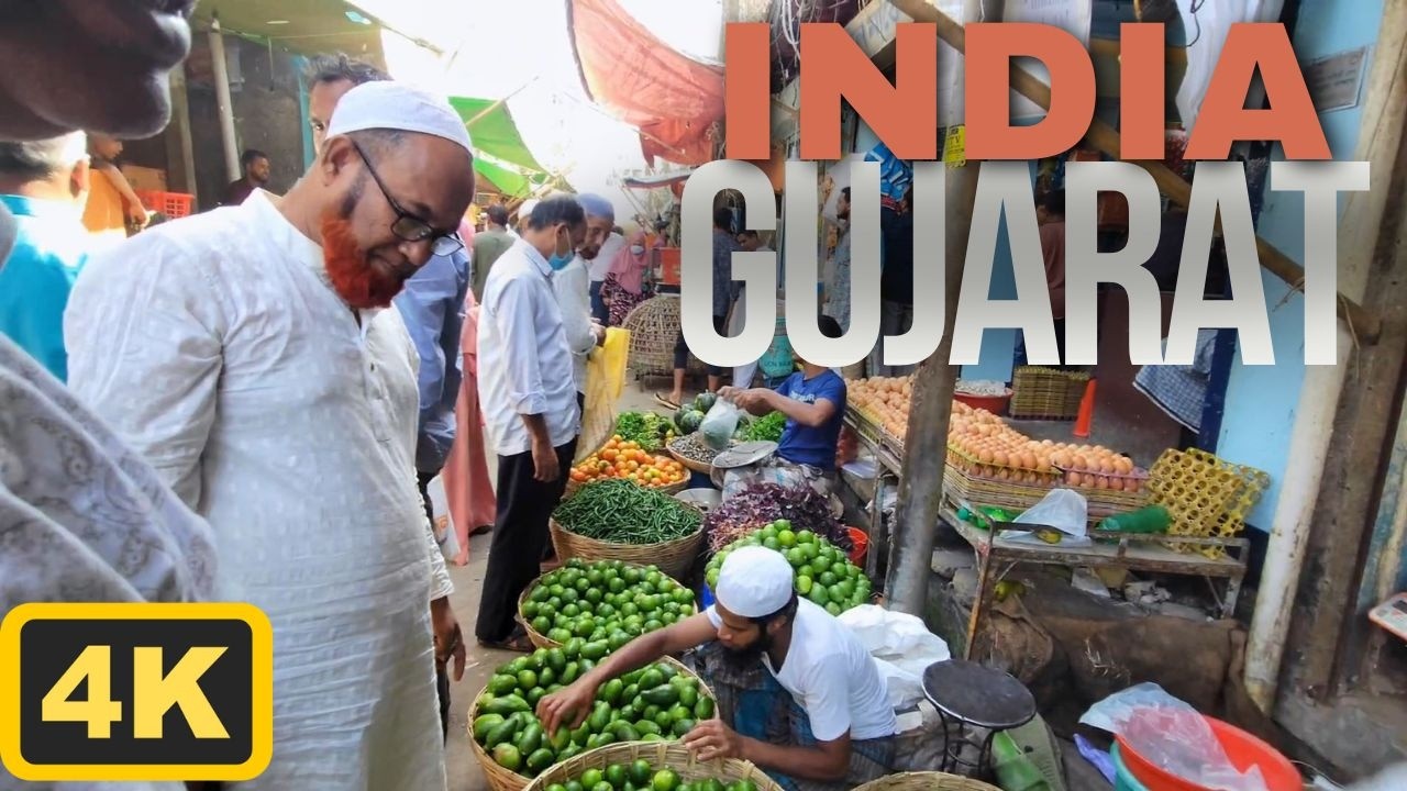 CROWDED India Street Market Tour in Gujarat - Gandhinagar IN