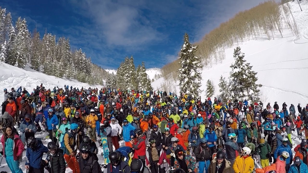 Colorado Powder Chasing - Record Breaking Lift Lines at Vail 1 hour +