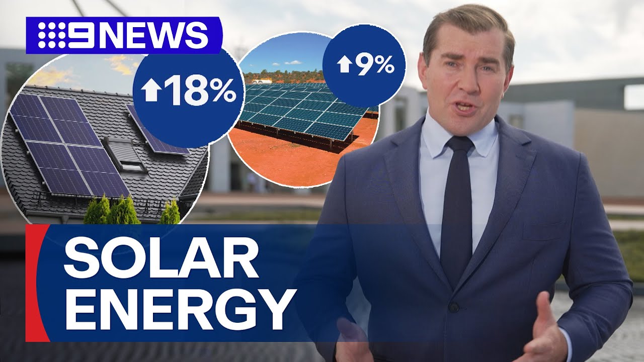 Aussies using more solar and less coal, report shows | 9 News Australia
