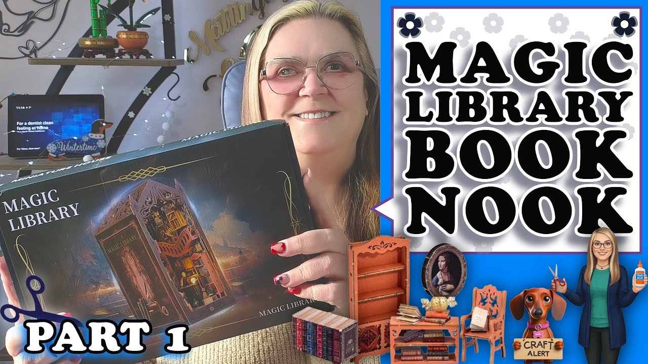 Building My Magic Library Book Nook! 📖 Part 1 (Unboxing & Pages 11-14)