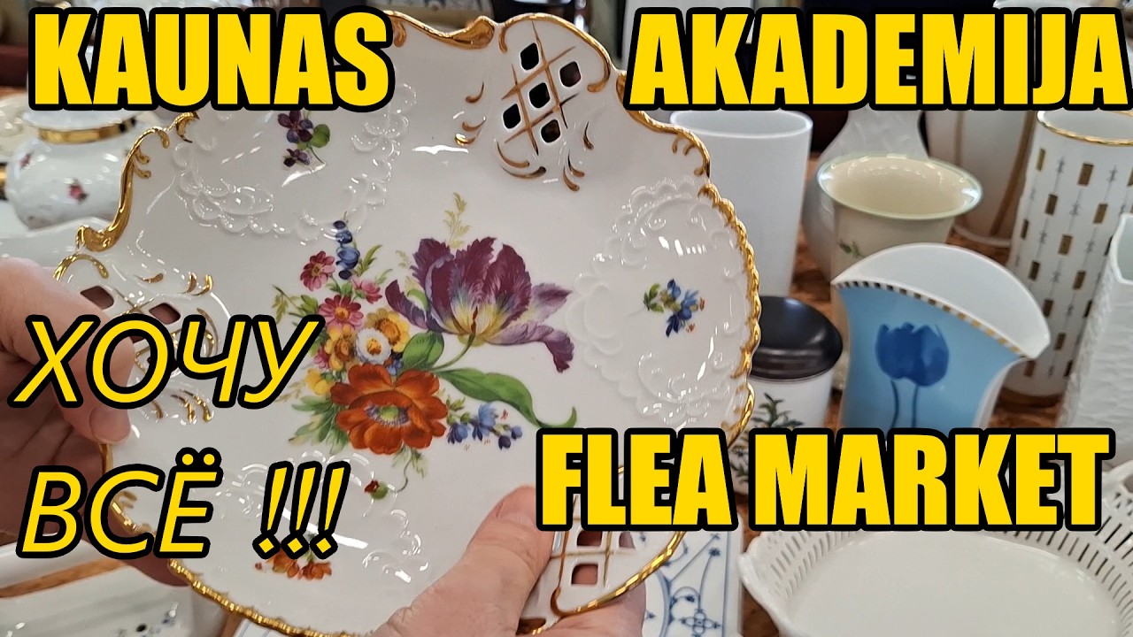 Vintage Collectibles at Kaunas Market - Shop With Me