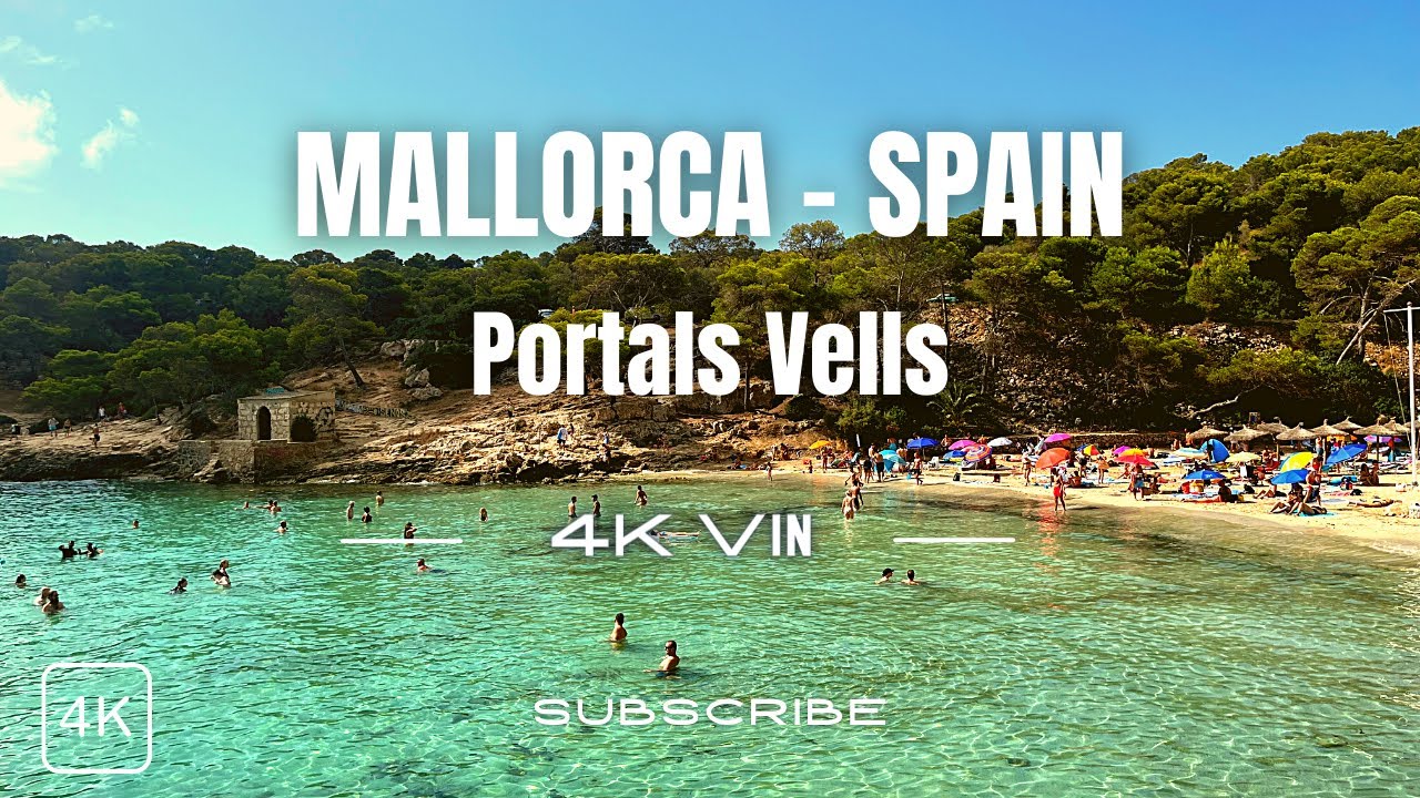 Portals Vells, Mallorca, Spain - Gorgeous Small Beach in Mallorca | Beach Walk [4K]