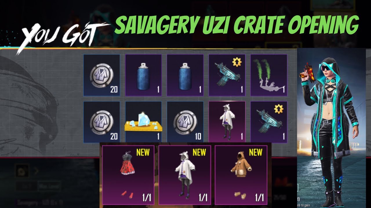 Savagery UZI Crate Opening PUBG MOBILE | Old Uzi is back