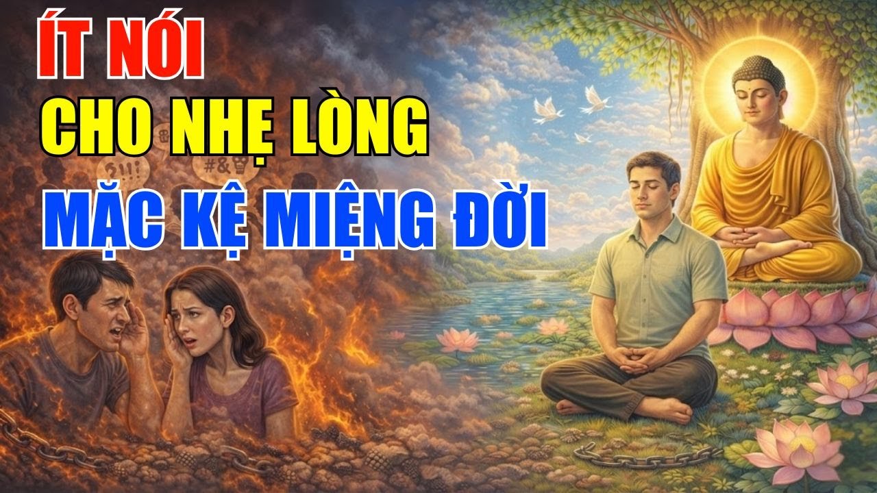 Phật Dạy Ít Nói Cho Nhẹ Lòng - Buông Mặc Kệ Miệng Đời, Để Tâm Được An |Pháp Âm Tịnh Tâm