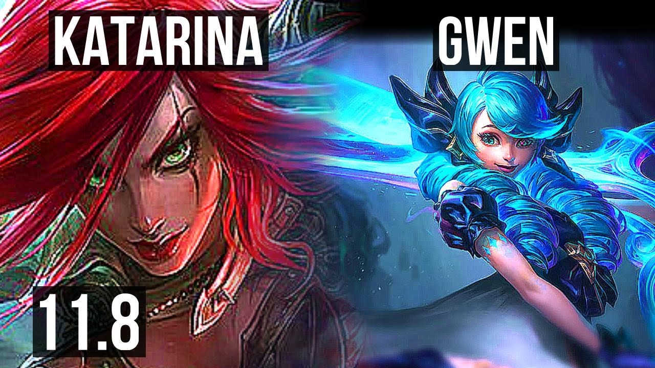 KATARINA vs GWEN (MID) | Quadra, 6 solo kills, 13/3/7, Godlike | BR Diamond | v11.8
