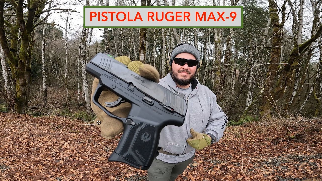 DISPARANDO LA PISTOLA RUGER MAX-9. VIDEO EN ESPAÑOL.