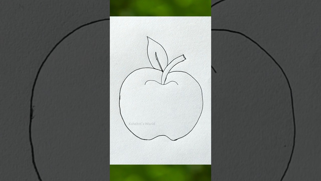 Apple Drawing Easy for Kids | How to Draw an Apple Step by Step for Kids | #shorts #drawing #apple