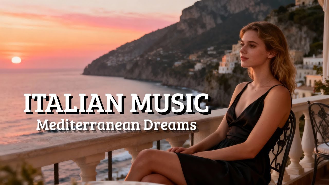 Italy Coastal Ambience 🎶 Calm Italian Music Journey Amalfi Coast & Lake Como Chillout