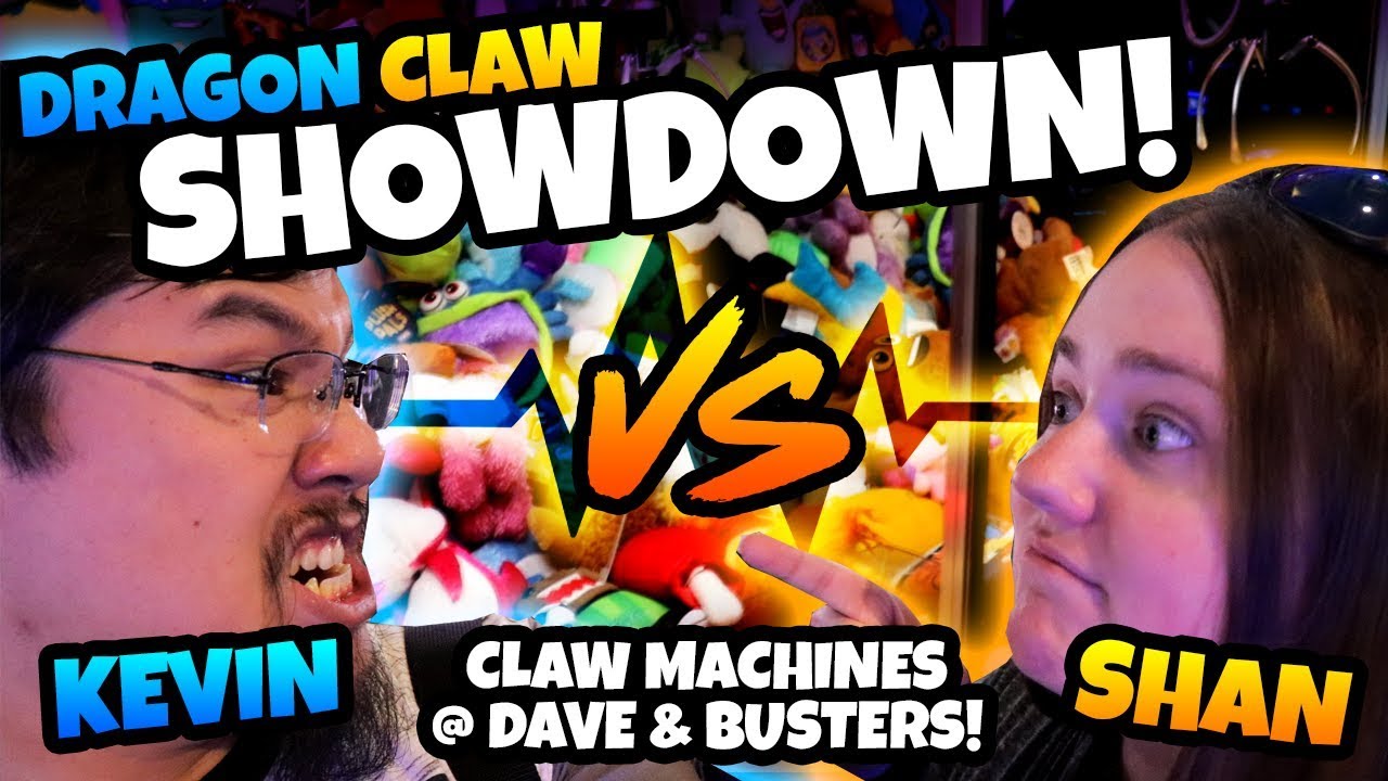 Dragon Claw Showdown! Claw Machine Challenge at Dave and Busters Arcade! Claw Machine Wins!