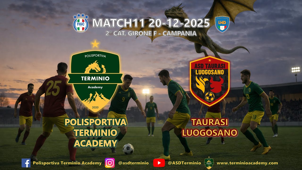 🔴 LIVE | ASD Terminio vs ASD Taurasi Luogosano  | Giornata 11 - Seconda Categoria 25/26