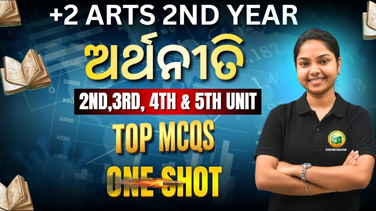 +2 CHSE Arts 2nd Year || ECONOMICS || TOP 100 MCQS || ONE SHOT || CHSE 2026 || #chse2026