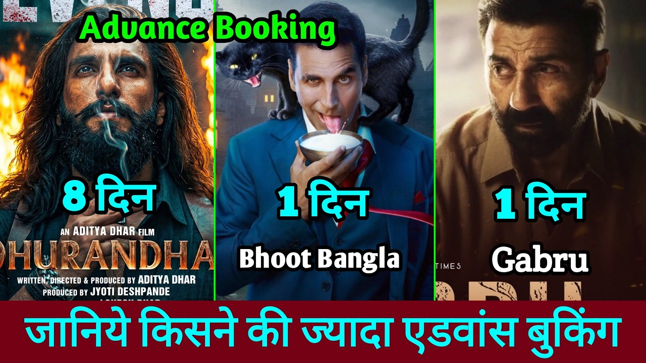 Dhurandhar 2 Advance Booking Collection, Gabru Movie Update, Bhoot Bangla Teaser, Akshay kumar