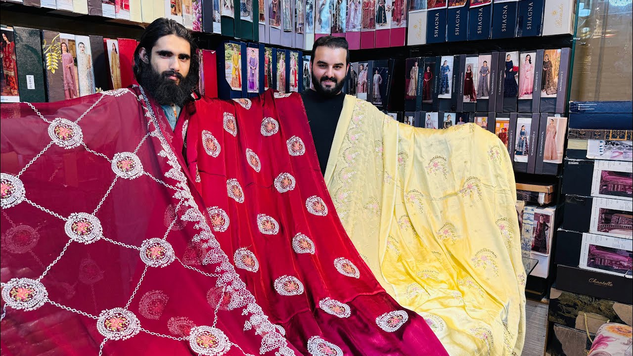 Shamoz Silk And Raw Silk / 2025 Latest Collection Designs / Chiffon Dupata / SHAHNAZ SILK