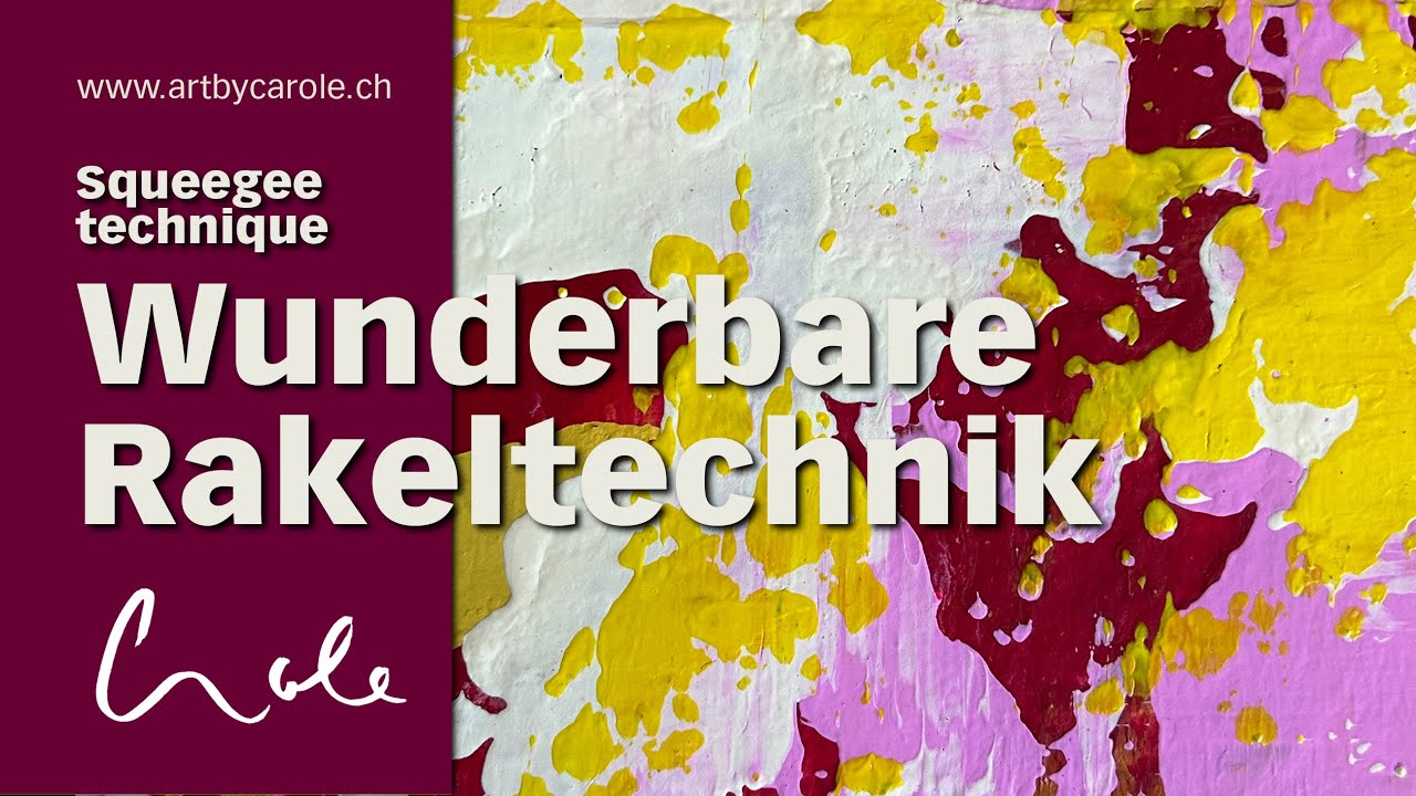 Einfache Rakeltechnik mit Acryl (aus alt mach neu) | Simple squeegee technique with acrylic