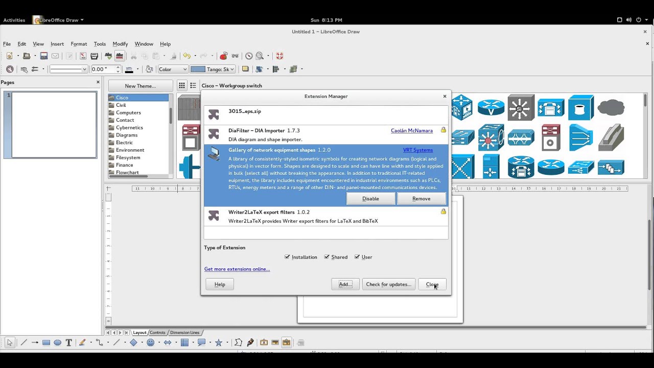 Network Diagrams with LibreOffice Draw