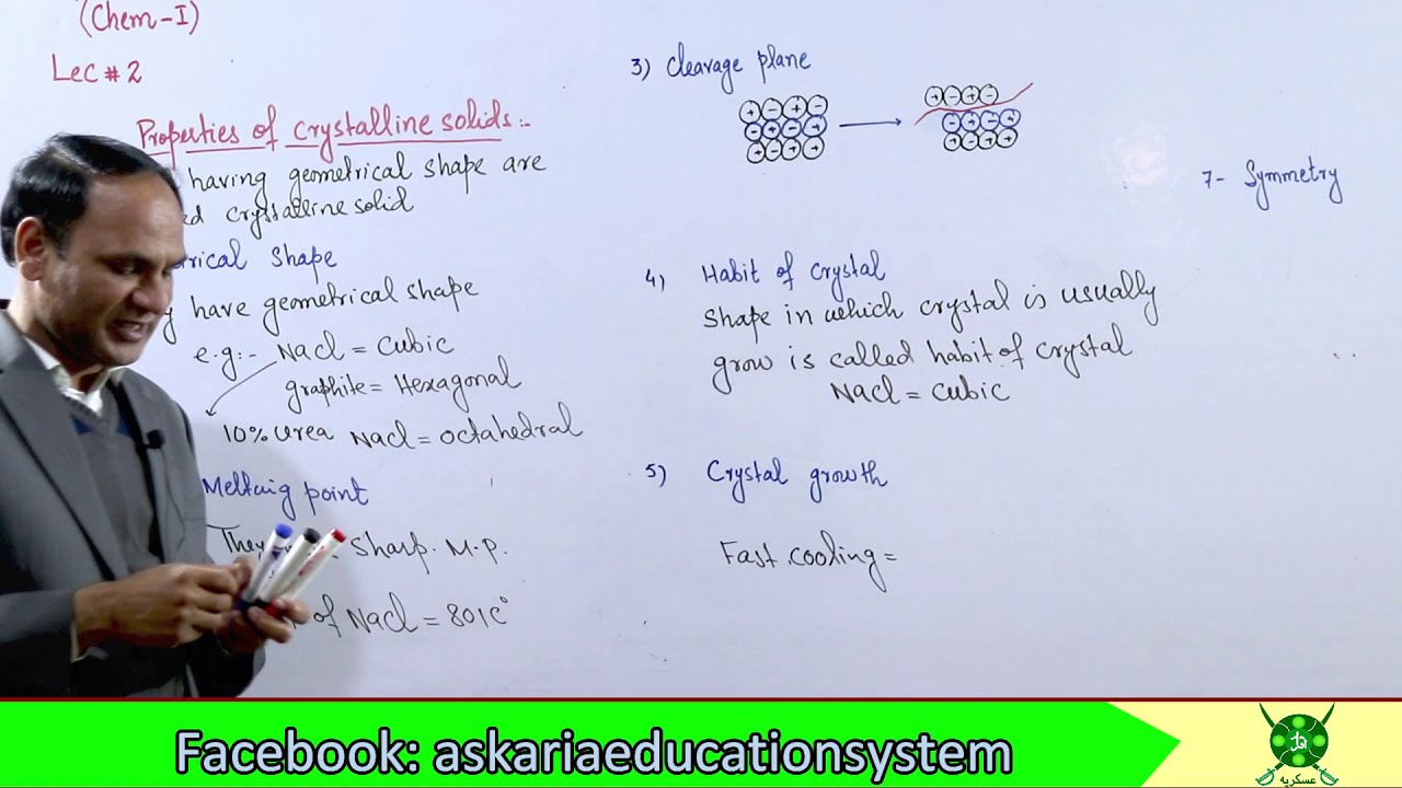 Ch#6 | Lec#2 | Properties of Crystalline Solids #chemistry 11