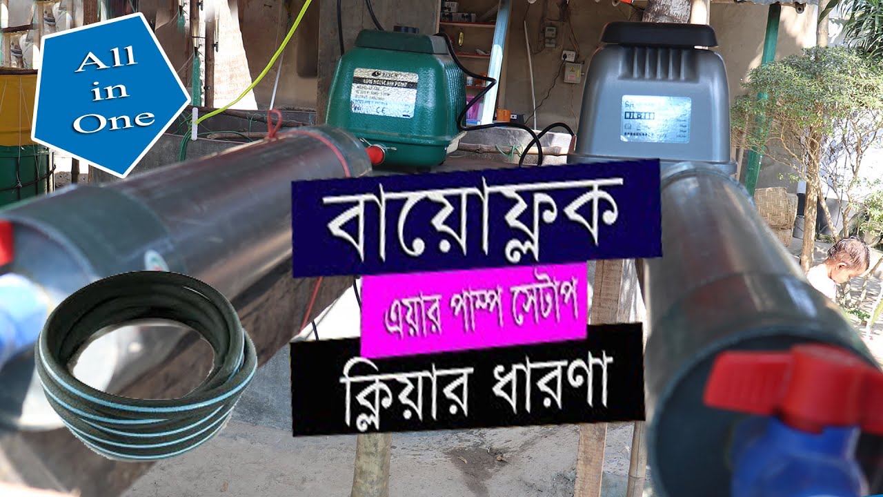 Biofloc Air Pump Setup || বায়োফ্লক এয়ার পাম্প ||  Biofloc Fish Farming System