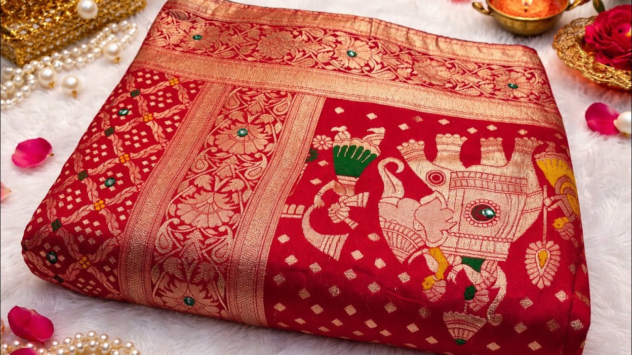 2026 की पार्टी मे पहनने वाली डोला सिल्क साड़ी के नये डिज़ाइन💃#dolasilksaree #weddingsarees #saree