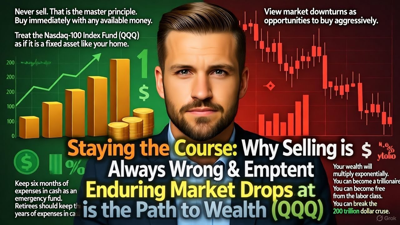 Staying the Course: Why Selling is Always Wrong & Enduring Market Drops is the Path to Wealth (QQQ)