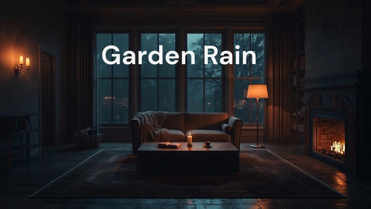 Rooftop Garden Rain | Peaceful Rain | 100 Minutes