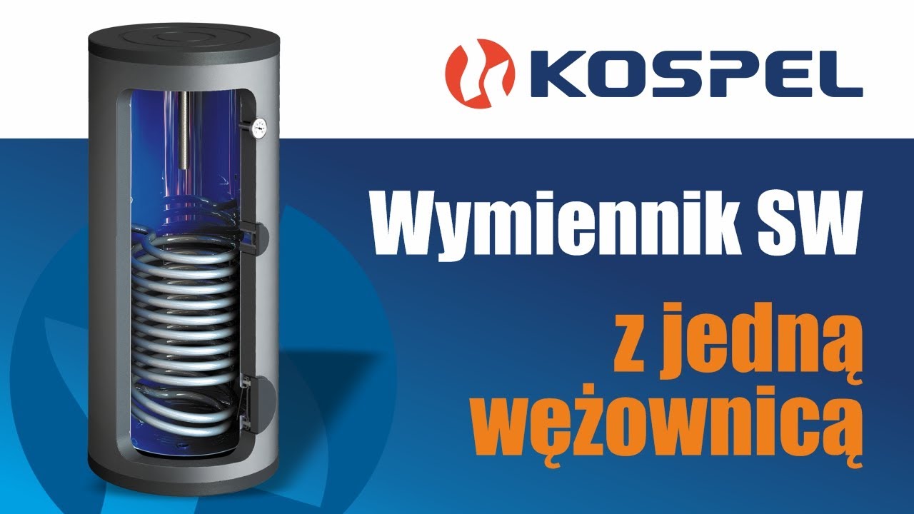 Wymiennik Kospel SW Termo max z jedną wężownicą - idealny do wsp&oacute;łpracy z kotłem c.o.