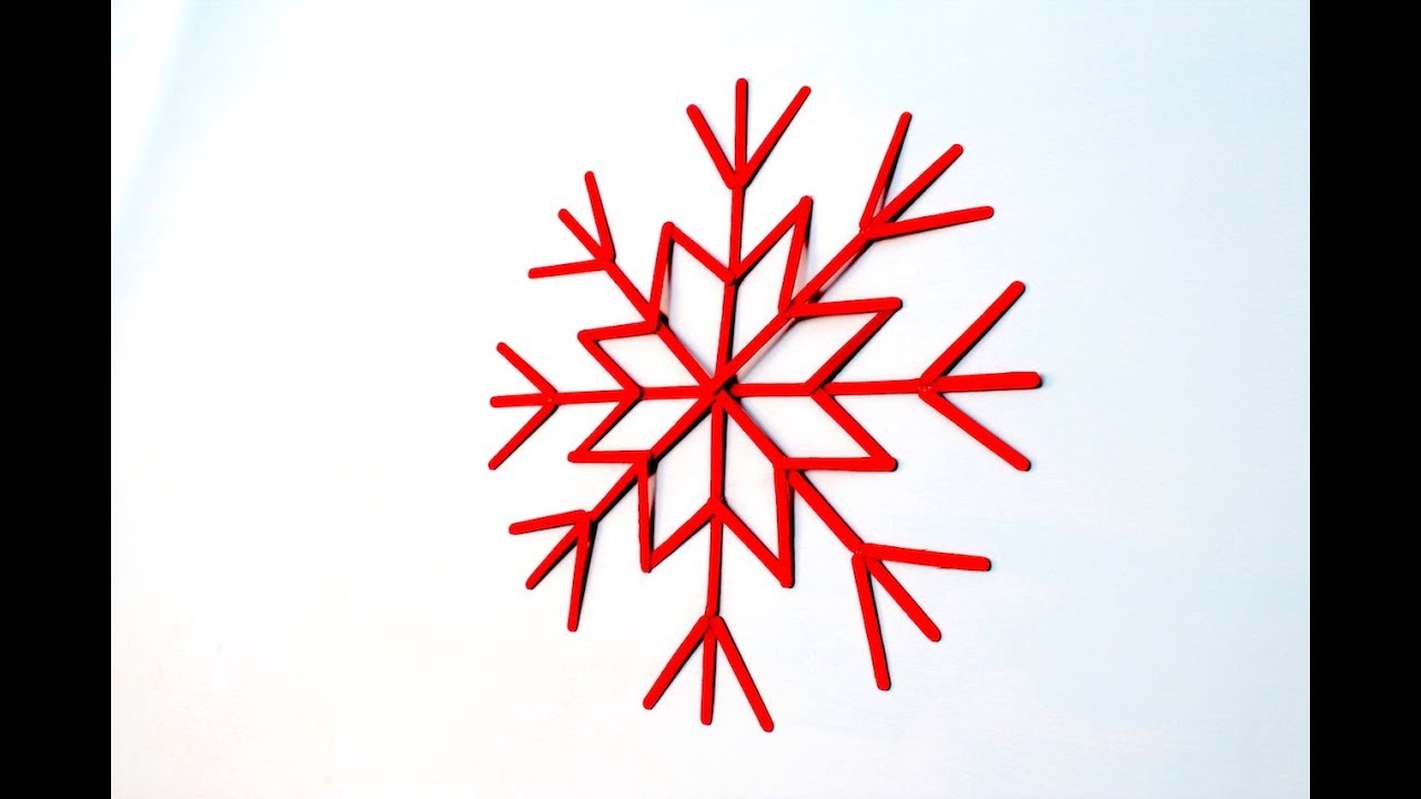 DIY Popsicle Stick Snowflakes | Holiday Room Decor 😍