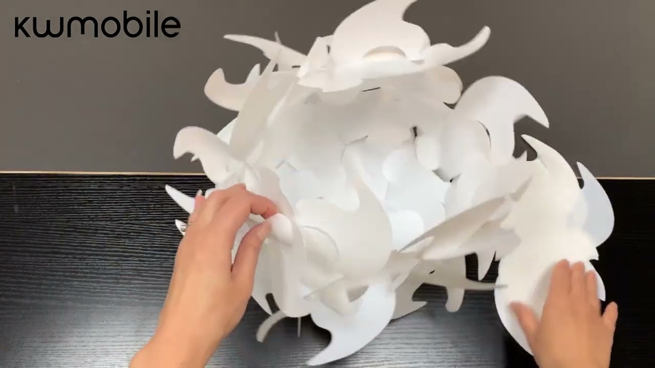 KWMOBILE - Puzzle lamp - step by step instruction - Lamp Shade Multi-Piece Flower Look