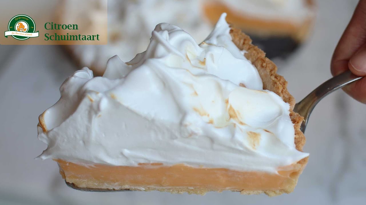 Recept - Lemon meringue taart maken oftewel citroen schuimtaart bakken met Italiaans schuim