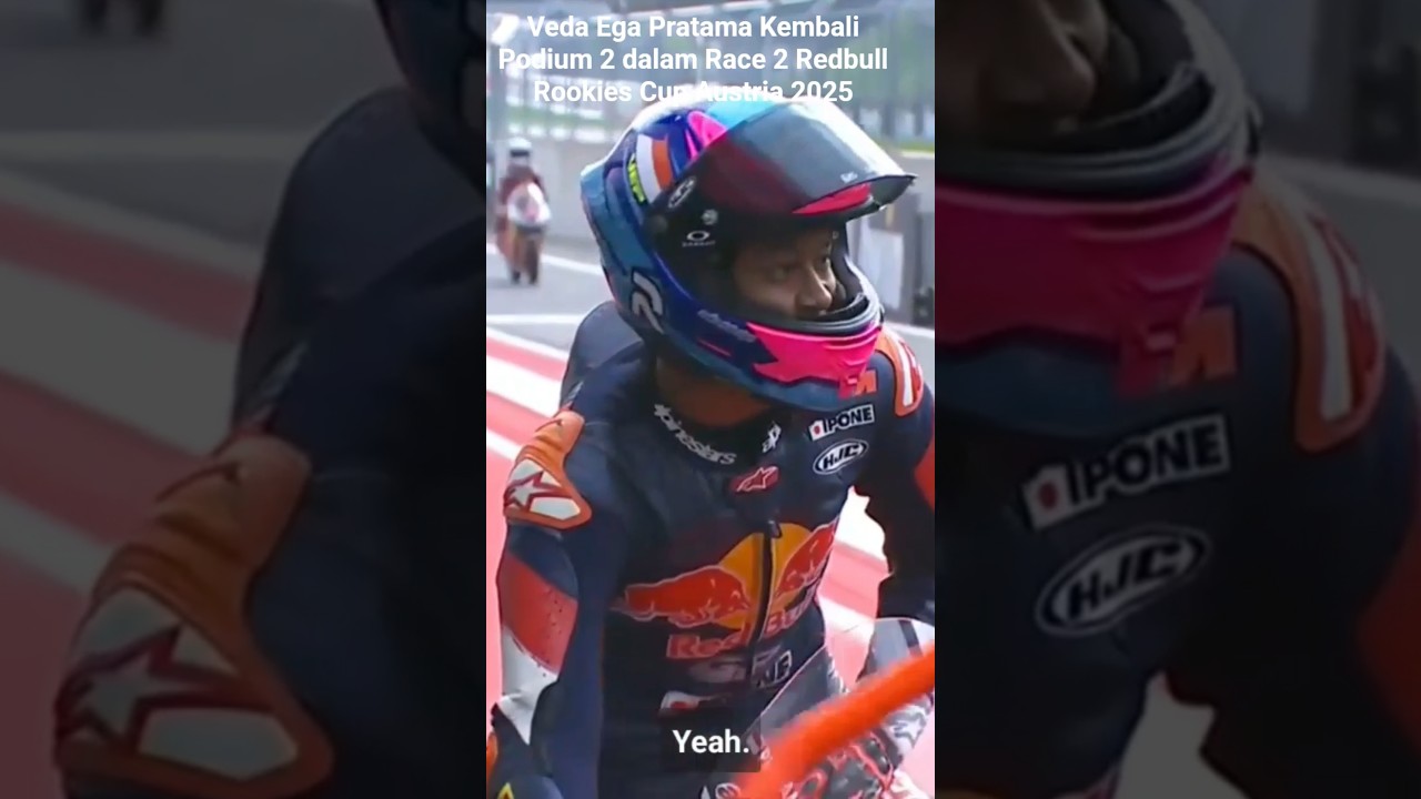 Veda Ega Pratama Kembali Podium 2 dalam Race 2 Redbull Rookies Cup Austria 2025 #motogp#viral#short