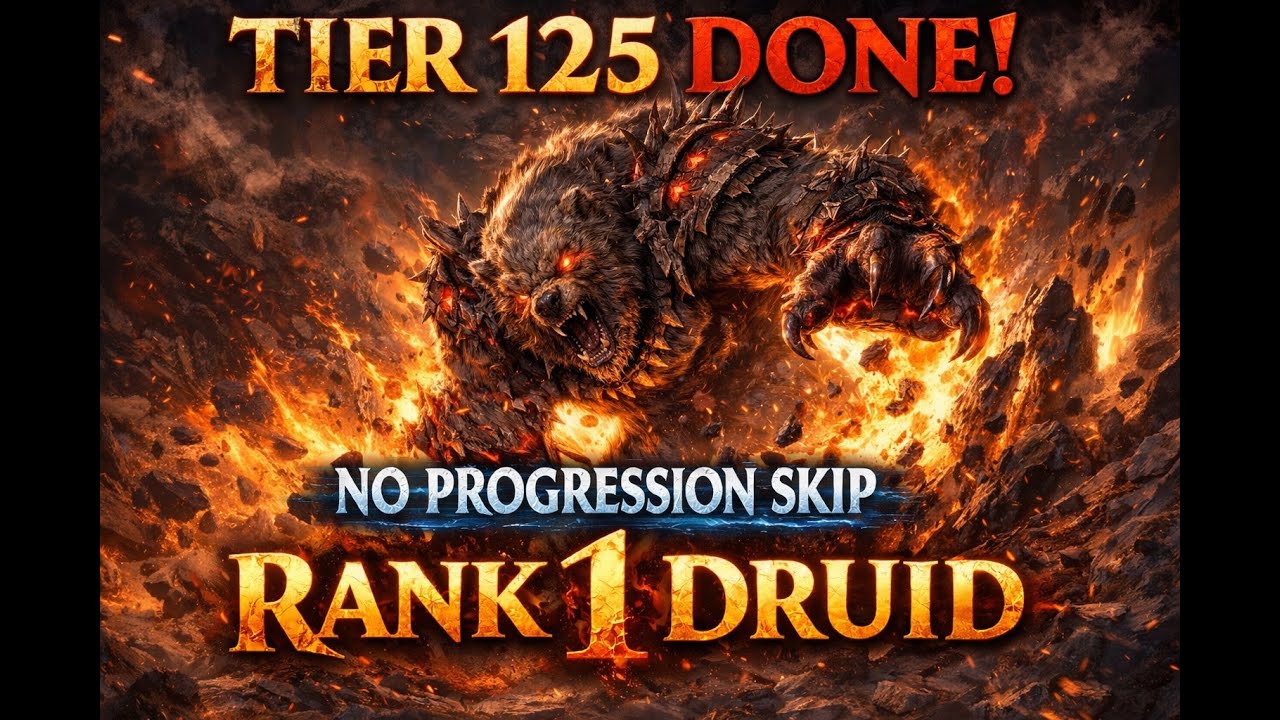 PIT 125 DONE &ndash; Rank 1 Pulverize Druid | Diablo 4 - No Progression Skip