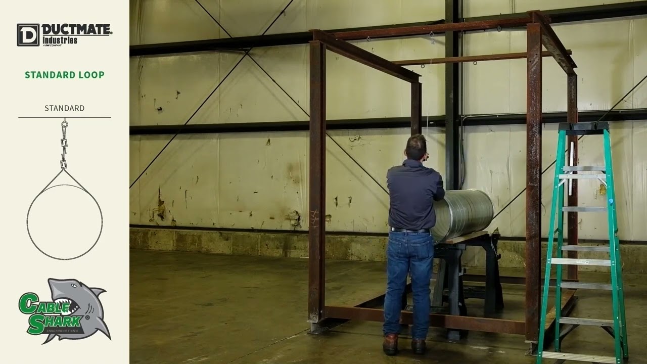 Cable Shark and Wire Spiral Duct Hanging System